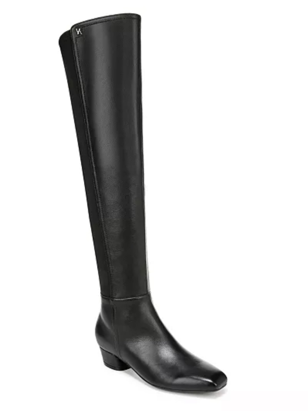 Naturalizer Reese Black Leather Neoprene Over The Knee Boots Size 6 NEW